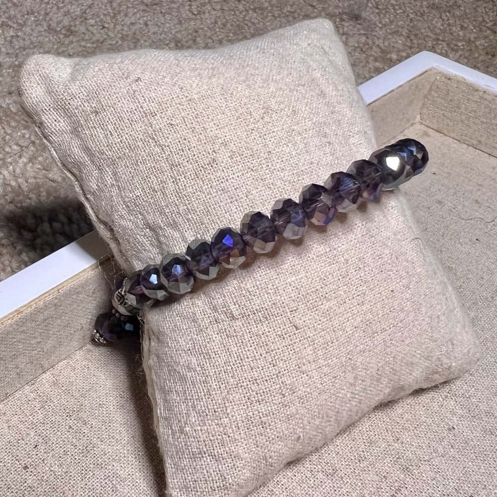 Purple Crystal Bead Bracelet
